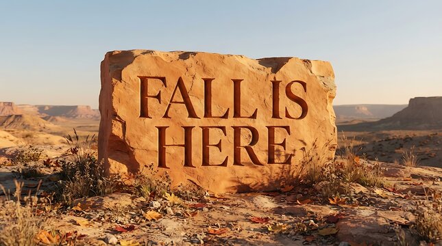 Fall is here carved in desert rock