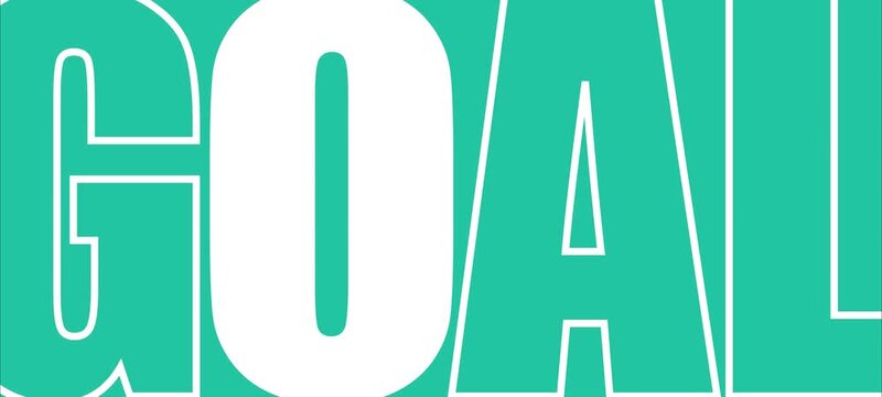 Animated GOAL text appears over a colorful changing background, creating a dynamic celebration effect with vibrant motion, energy, and festive moods.