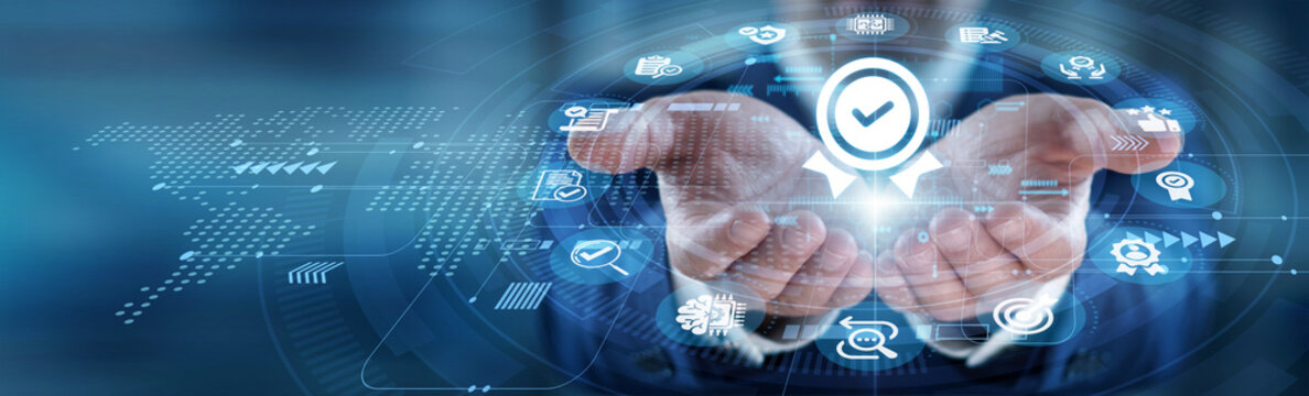 Flawless product testing. rigorous system standards. reliable output validation. defect prevention protocols. perfection focus. Tester hands hold Quality Assurance report, verifying error-free code.
