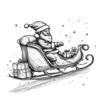 santa claus with present