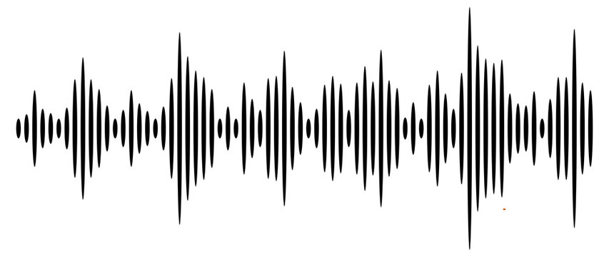 Realistic Audio Sound Waveform Frequency Graph PNG Transparent Background