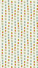 Pattern of potted plants and monstera leaves © minca