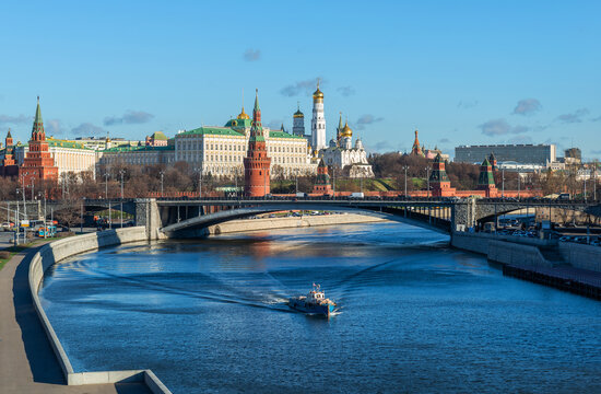 View of the Moscow Kremlin and the Moskva River