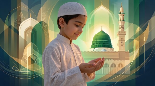 a boy praying 