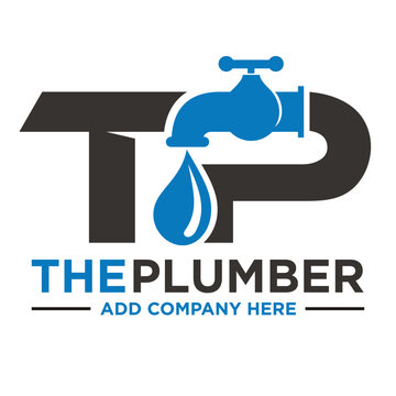The Plumber with initial TP logo, suitable for plumbing logo industries. logo design vector.