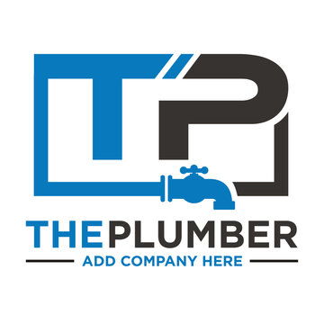 The Plumber with initial TP logo, suitable for plumbing logo industries. logo design vector.