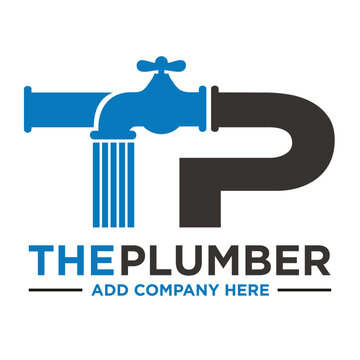 The Plumber with initial TP logo, suitable for plumbing logo industries. logo design vector.