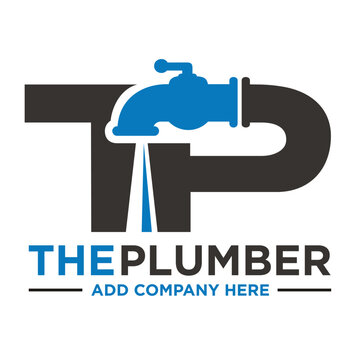 The Plumber with initial TP logo, suitable for plumbing logo industries. logo design vector.