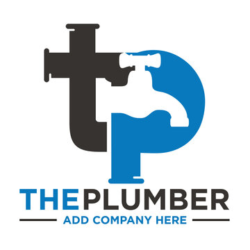 The Plumber with initial TP logo, suitable for plumbing logo industries. logo design vector.