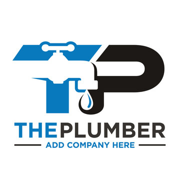 The Plumber with initial TP logo, suitable for plumbing logo industries. logo design vector.