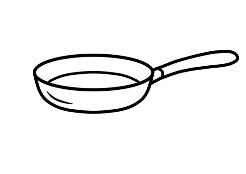 Frying Pan Kitchen Cookware Outline Icon