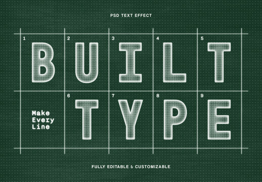 Blueprint Text Effect