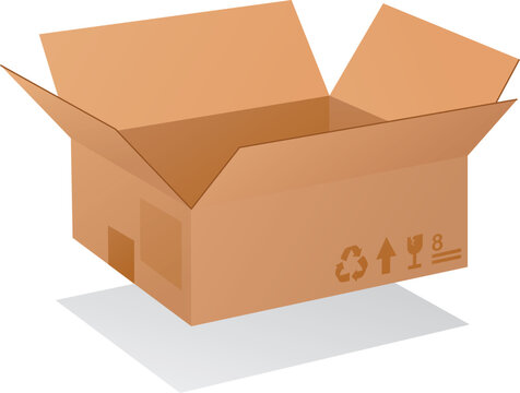 Open Corrugated Cardboard Box for Shipping and Product Packaging