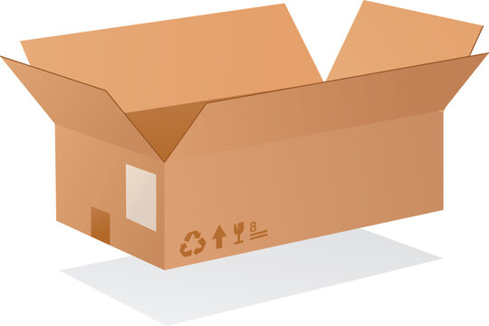 Long Open Cardboard Shipping Carton for Product Packaging and Delivery