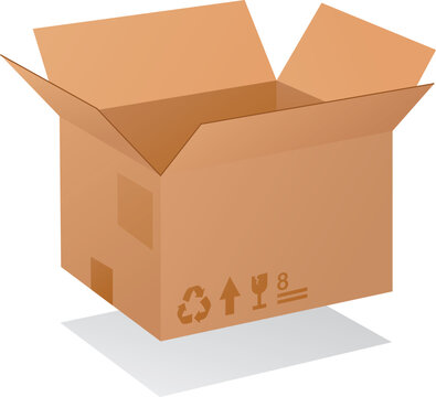 Large Open Corrugated Carton Box for Warehouse Shipping and Delivery
