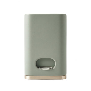 Small green rectangular travel size cosmetic pump bottle with skincare container beauty product cosmetic packaging plastic bottle lotion pump personal care bathroom accessory as transparent PNG