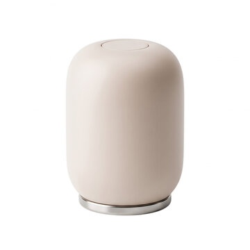 Minimalist beige cosmetic jar with silver base skin care beauty product cream jar cosmetic container skincare packaging makeup packaging luxury packaging face cream cosmetic as PNG element