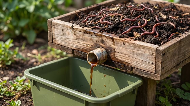 Worm Composting Liquid Fertilizer &ndash; Vermicompost Soil and Drainage System