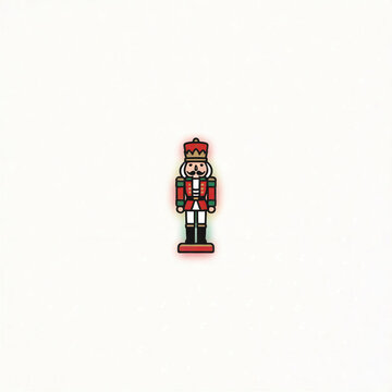 Christmas nutcracker figure isolated illustration