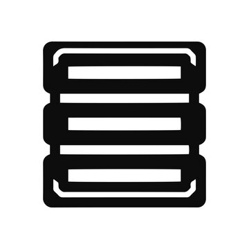 database server glyph icon representing data storage and computing