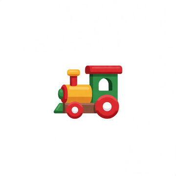 Wooden toy train illustration