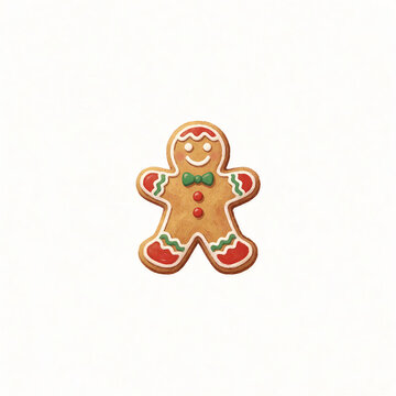 Gingerbread man cookie illustration