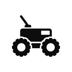 monster truck toy silhouette icon isolated on a white background © Andini