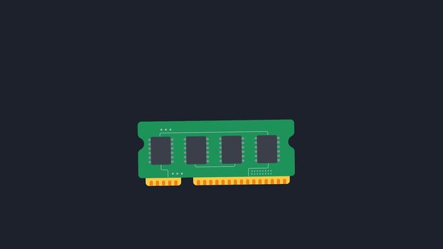 Essential computer memory Two green RAM modules illustrating modern digital technology and data processing needs.