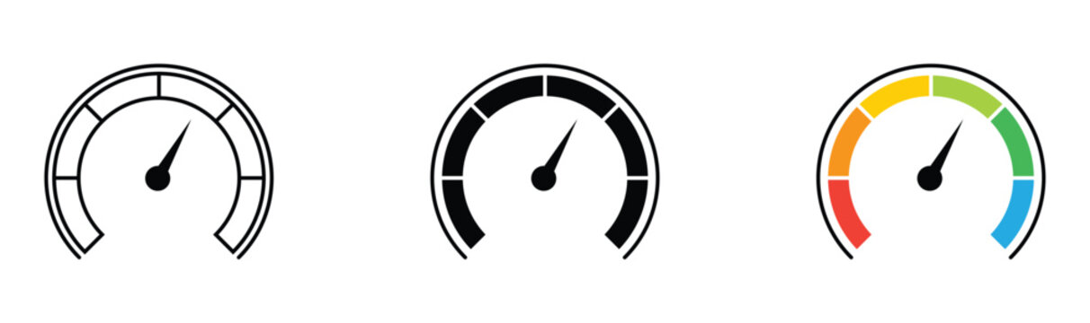 Speedometer icon Speed meter or isolated on transparent background illustration.