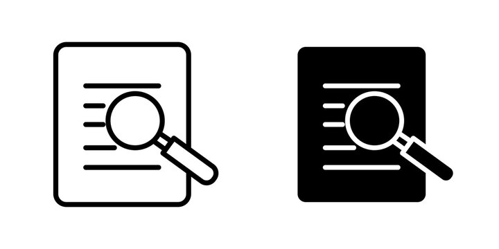 Risk analysis icon flat outline in black