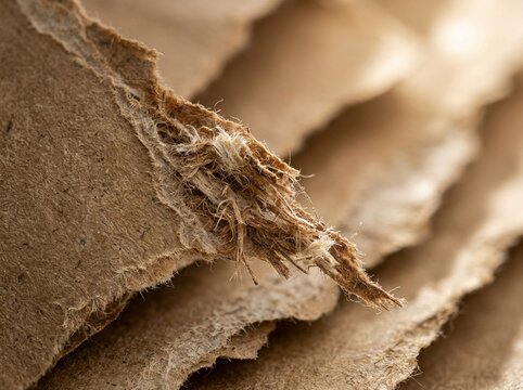 Torn Rough Brown Paper Texture Natural Fiber Background Material