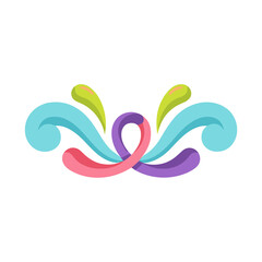 Obraz premium Colorful abstract swirl design element