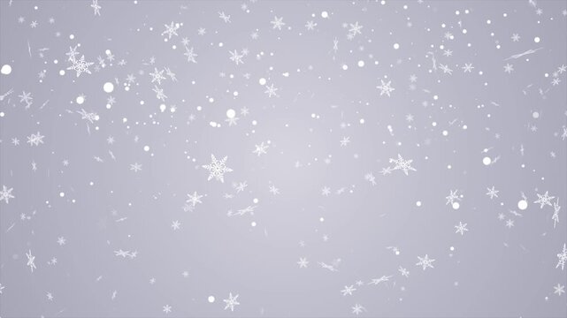 Magical white christmas snowfall overlay featuring white particle snowflakes in a seamless loop winter animation perfect for holiday backdrop
