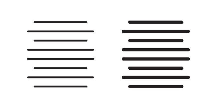 Align center icon flat outline in black