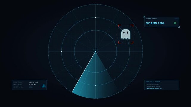 Cybernetic radar system detecting a virtual ghost entity