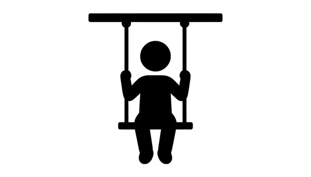 Swing Set Icon Isolated Transparent Background
