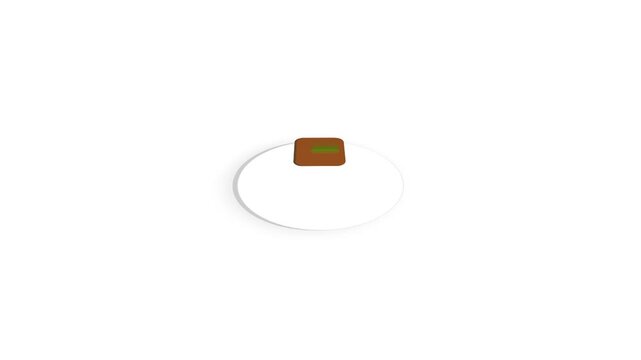 Minimalist 3D White Oval Button Animation for Clean Modern UI Design