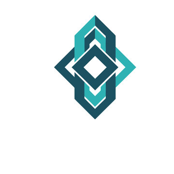 Geometric interlocking shapes logo