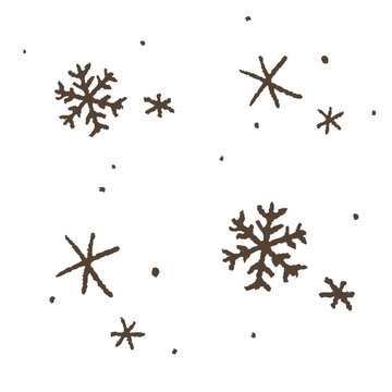 手描きの雪の結晶