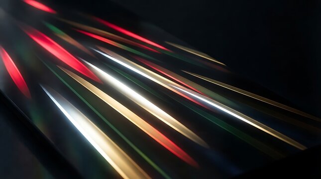 Blurred red and white light trails representing speed and motion with long exposure