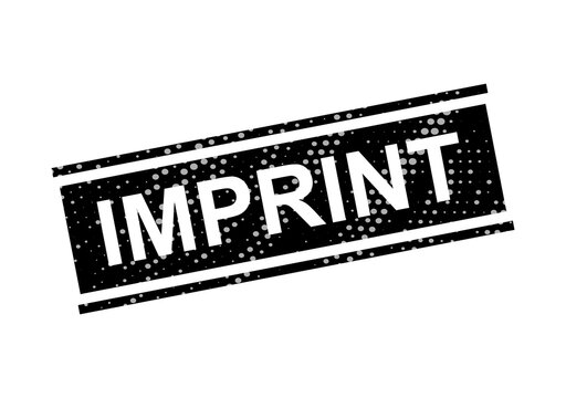 Black dashed imprint stamp with text isolated on transparent background, illustration