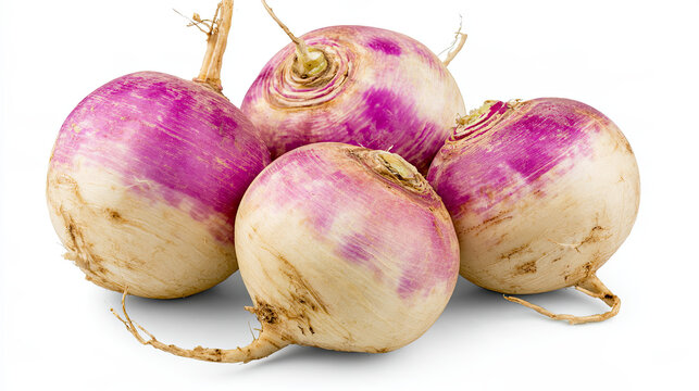 isolated turnips on white background