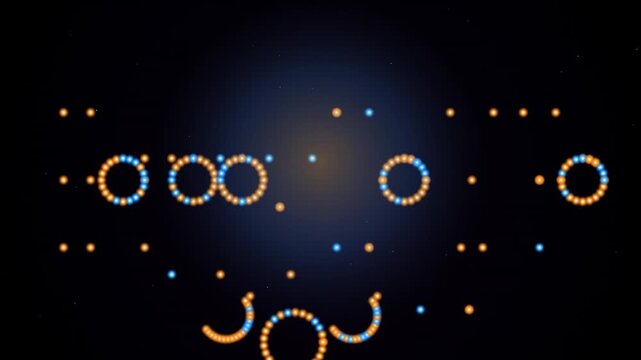 Minimalist dark background with scattered faint stars and deep space atmosphere