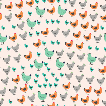 Chicken and Chick Pattern