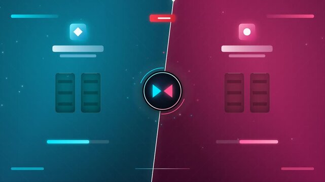 Futuristic Split Screen Versus Interface Background