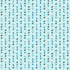 Pattern of stylized chickens and penguins © lana