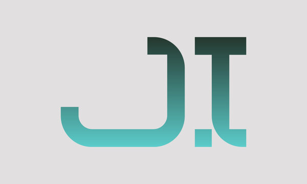 JI initials monogram letter text alphabet logo design