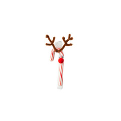 Handmade candy cane reindeer holiday craft © Phan