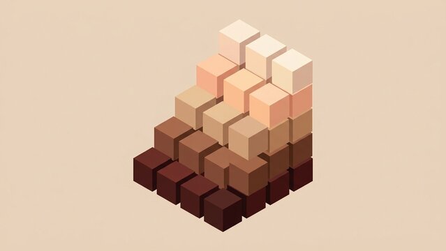 Isometric Cube Gradient Concept Representing Diversity and Inclusion