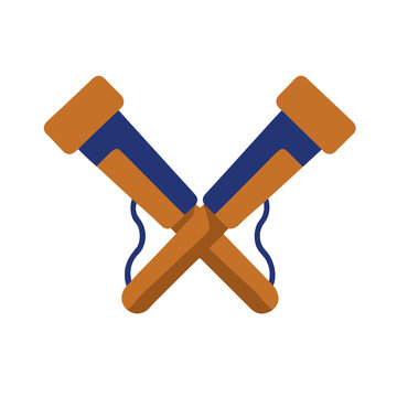 Flat design icon of a wooden book st
